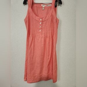 Malvin Hamburg-Germany I Love Linen Dress Large Coral